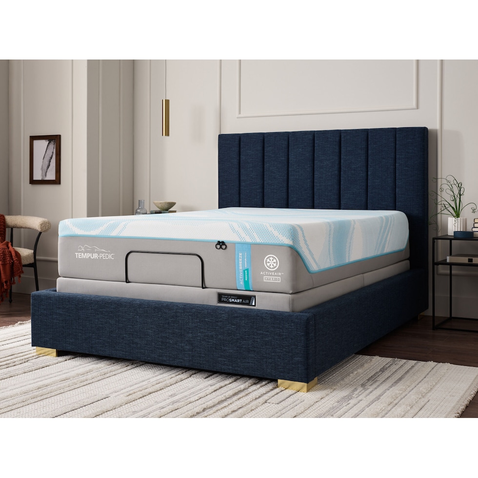 activebreeze white queen mattress foundation set   