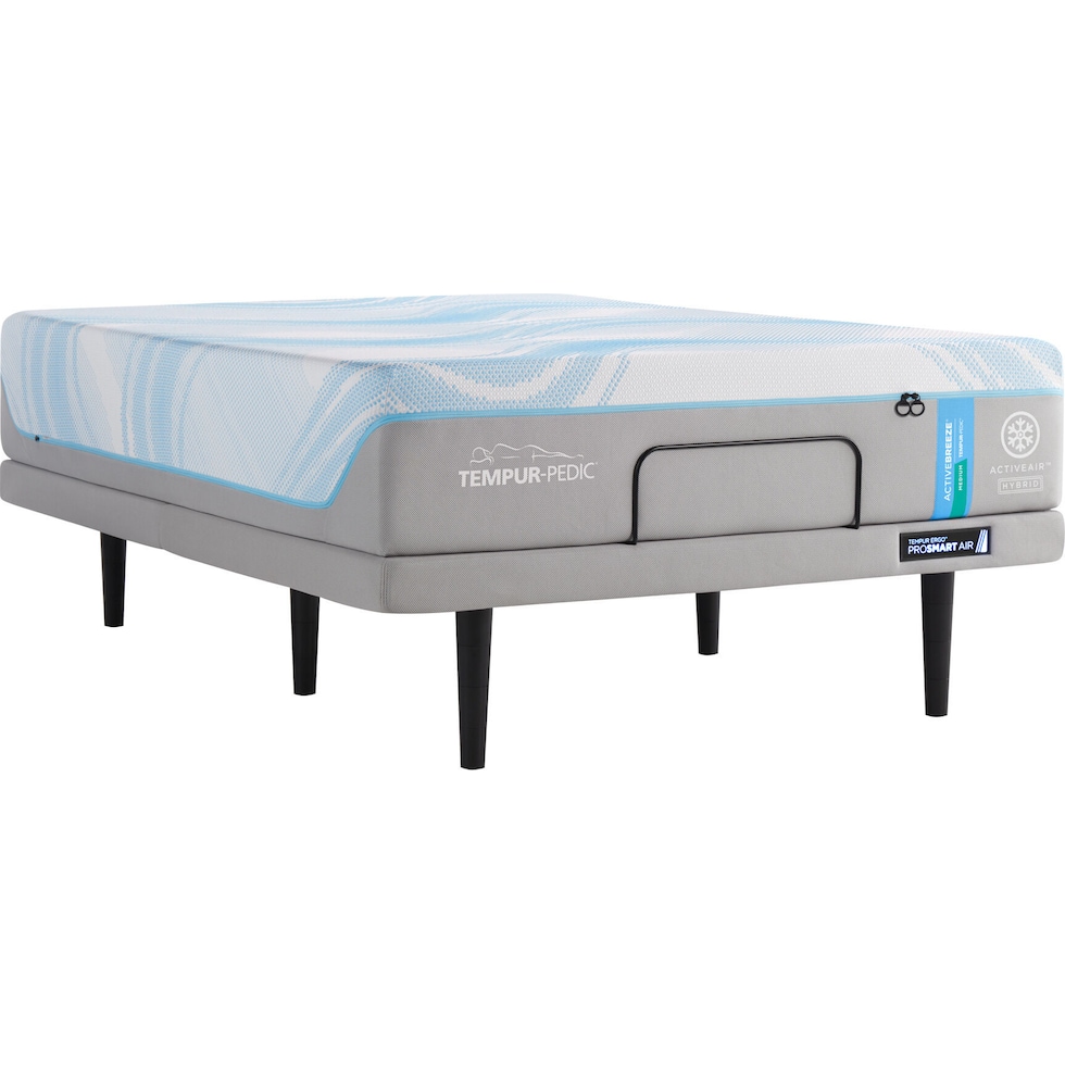 activebreeze white queen mattress foundation set   