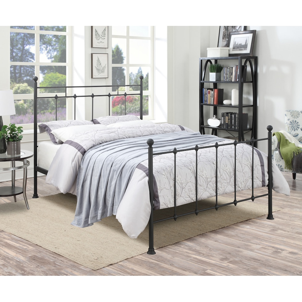 ada black queen bed   