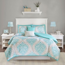 adalynn blue twin bedding set   