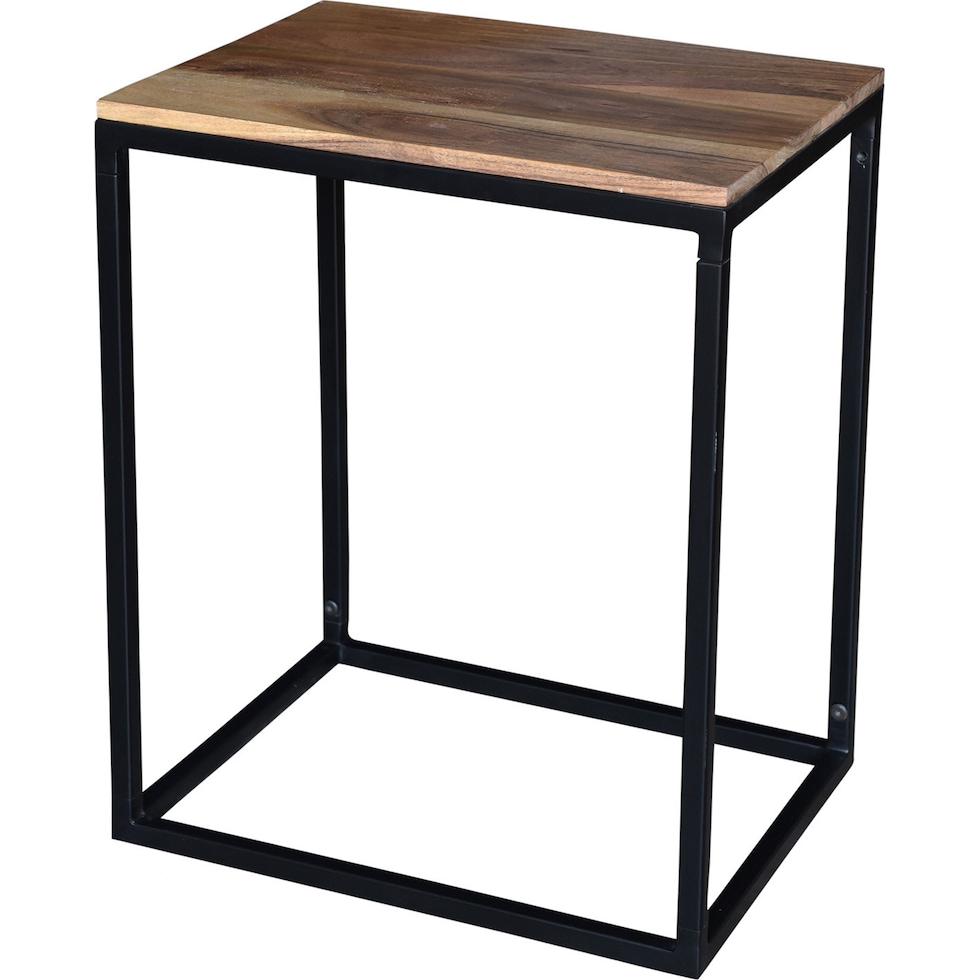 adam black end table   