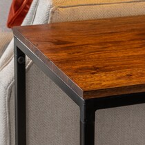 adam black end table   