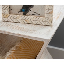addison white end table   