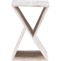 addison white end table   