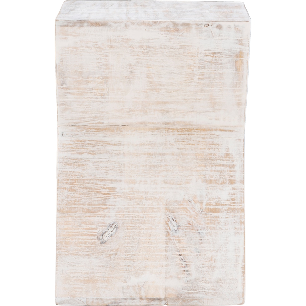addison white end table   