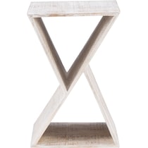 addison white end table   