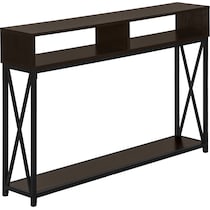 adelia dark brown console table   