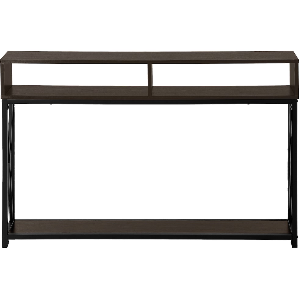 adelia dark brown console table   