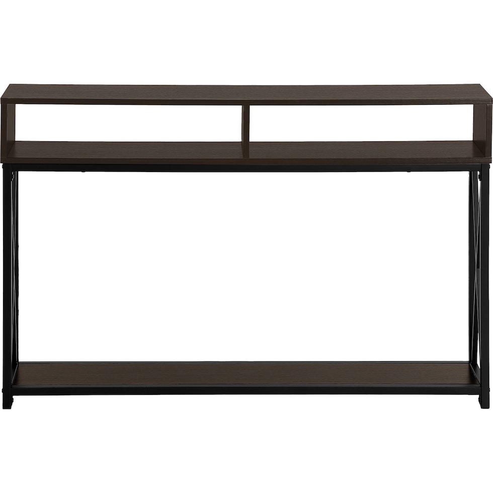 adelia dark brown console table   