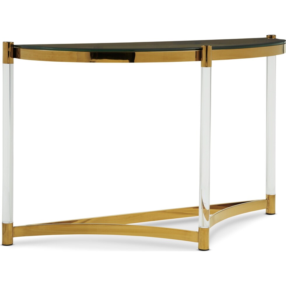 adeline gold sofa table   