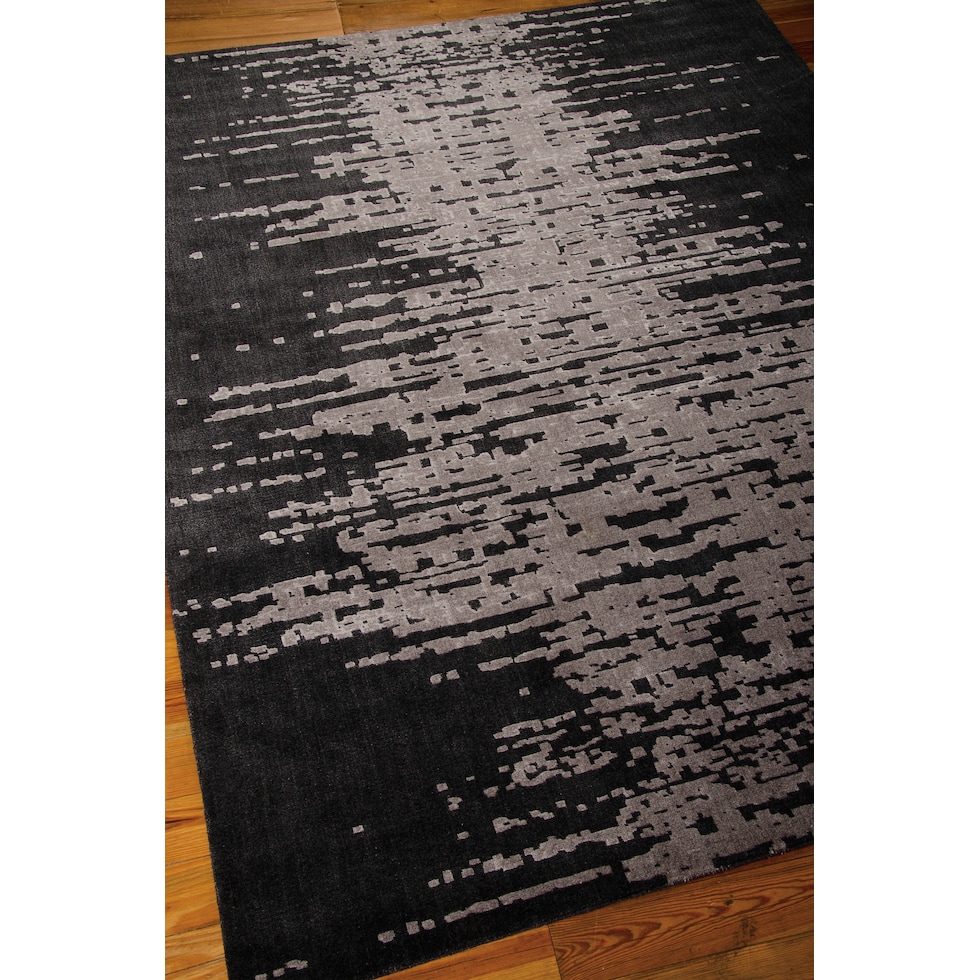 adella black area rug  x    