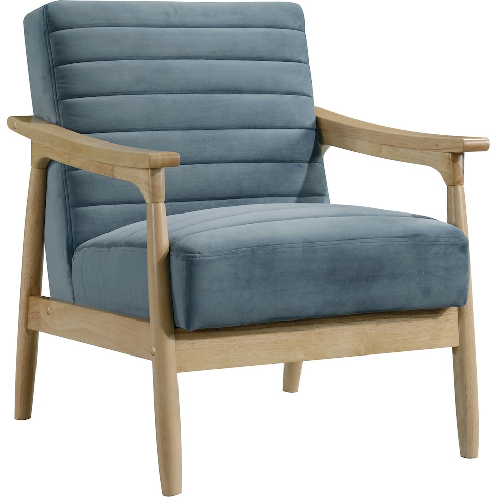 adina blue accent chair   