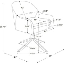 adler gray accent chair   