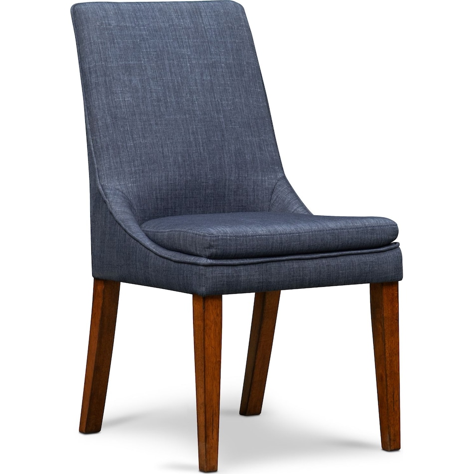 adler indigo upholstered side chair   