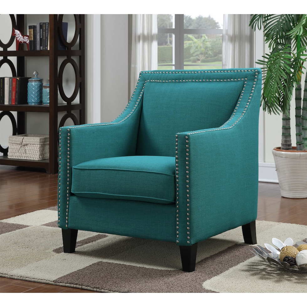 adonis blue accent chair   