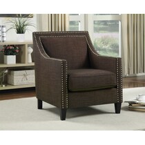 adonis dark brown accent chair   