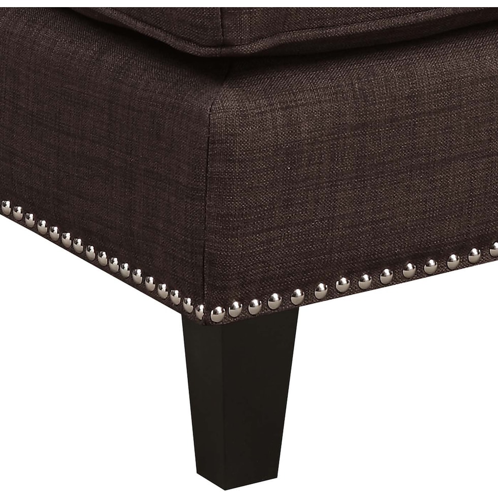 adonis dark brown ottoman   