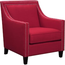 adonis red accent chair   