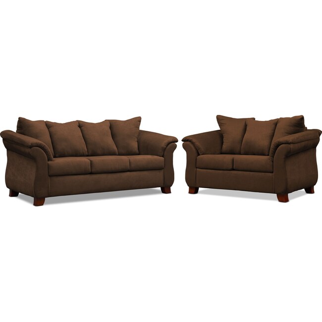 Living Room Furniture - Adrian Sofa and Loveseat Set
