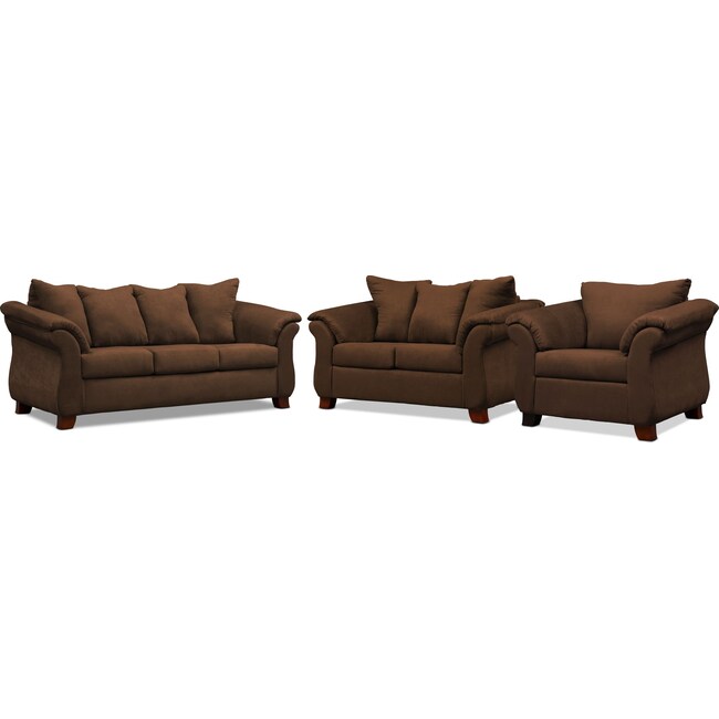 Living Room Furniture - Adrian Sofa, Loveseat and Chair