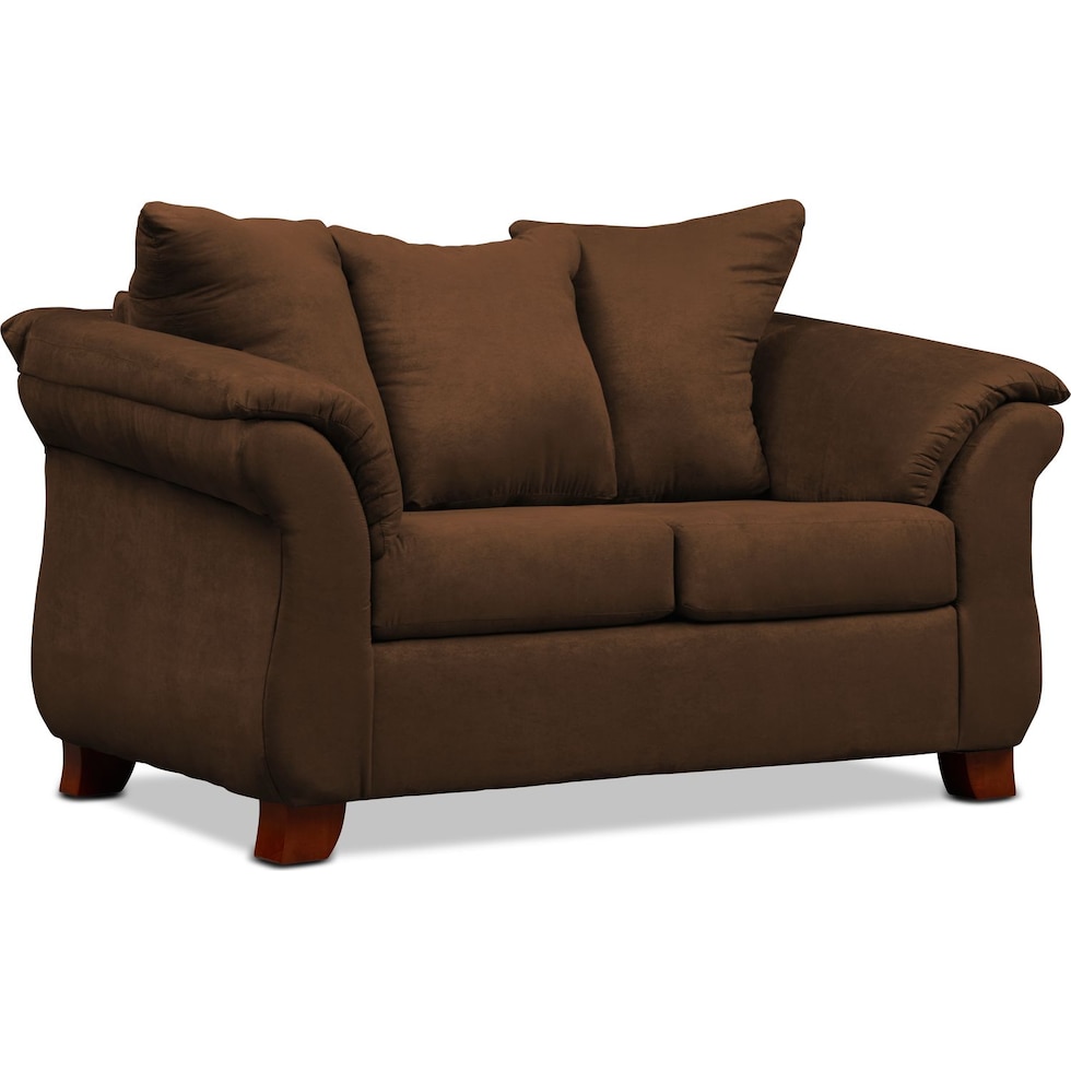 adrian dark brown loveseat   