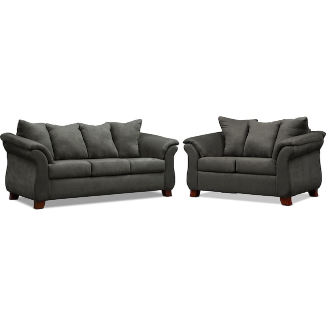 Living Room Furniture - Adrian Sofa and Loveseat Set