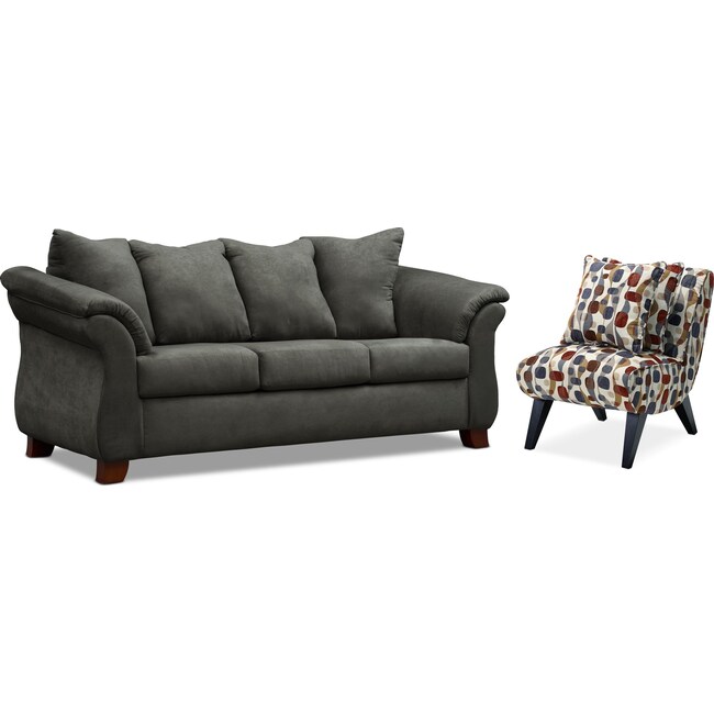 Living Room Furniture - Adrian Sofa and Accent Chair Set