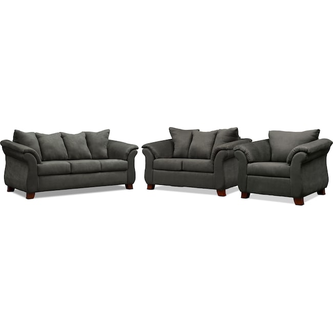 Living Room Furniture - Adrian Sofa, Loveseat and Chair