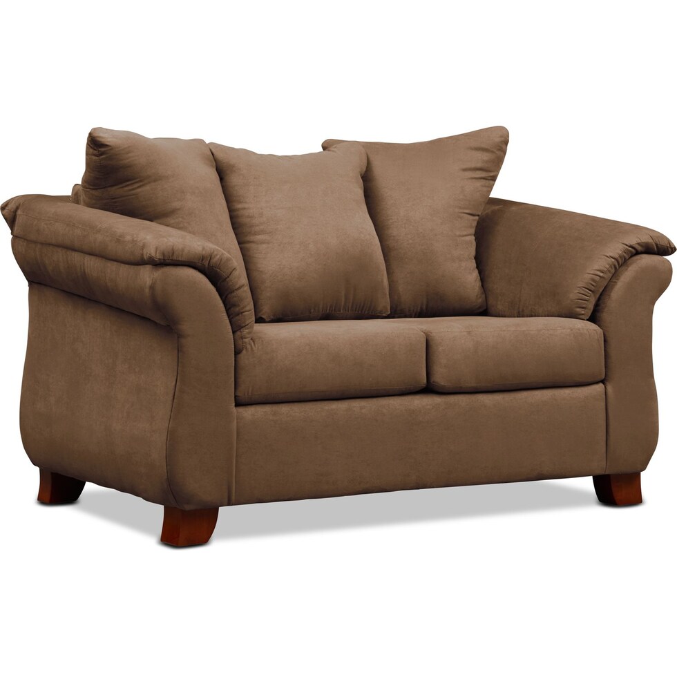 adrian light brown loveseat   