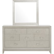 adriana bedroom silver dresser and mirror   