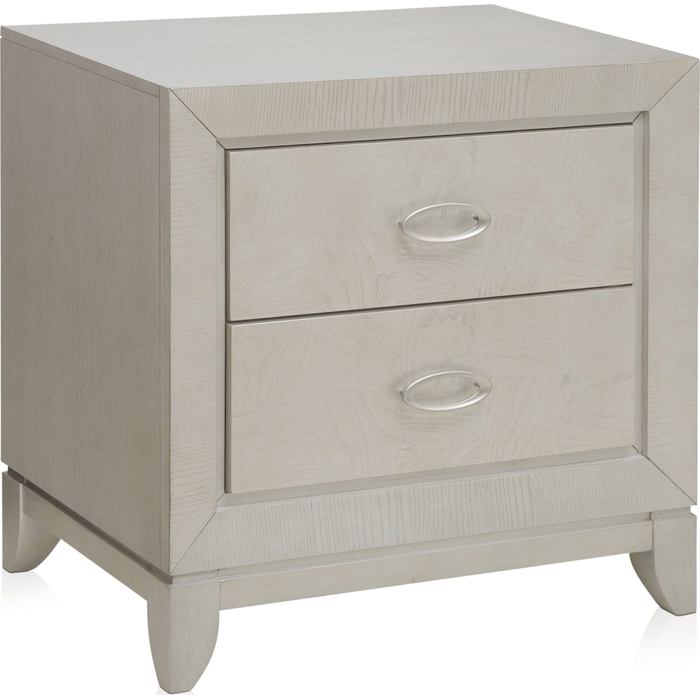 adriana bedroom silver nightstand   