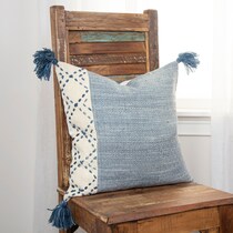 adrift blue outdoor pillow   
