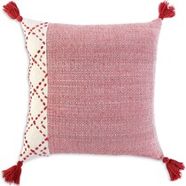 adrift red outdoor pillow   