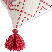 adrift red outdoor pillow   