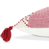 adrift red outdoor pillow   