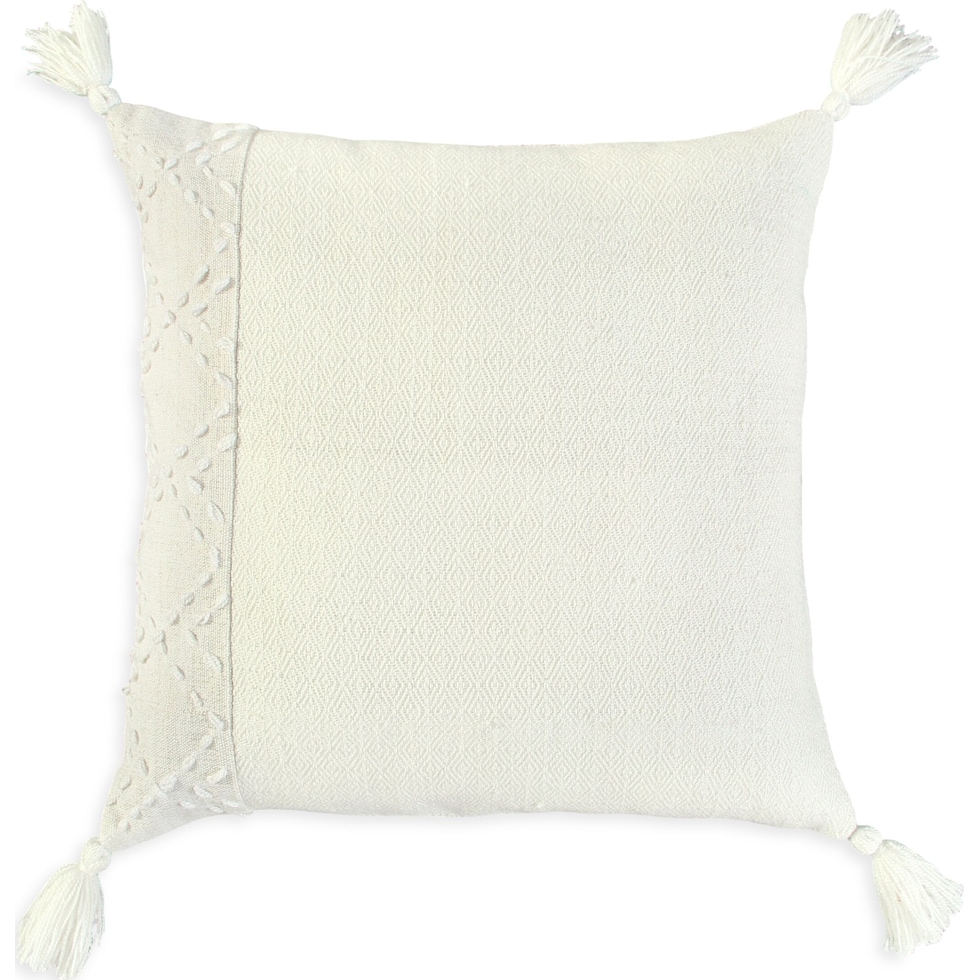 adrift white outdoor pillow   