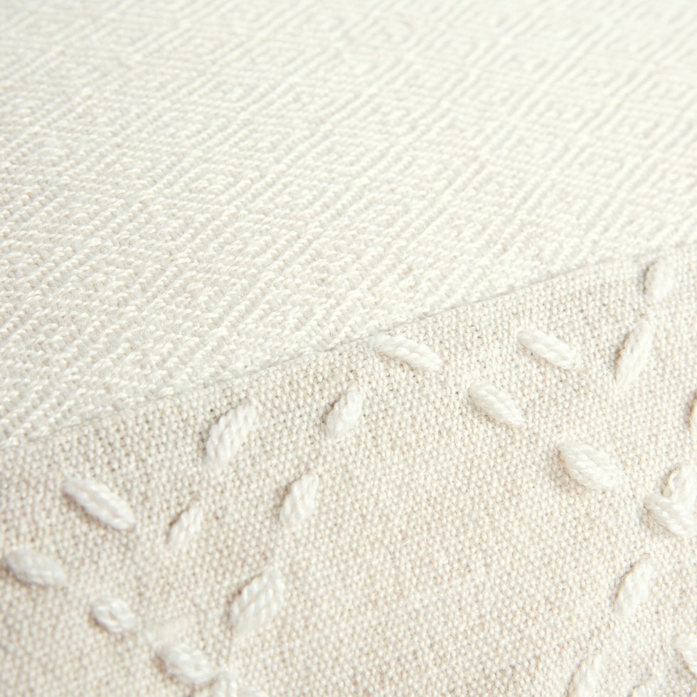adrift white outdoor pillow   