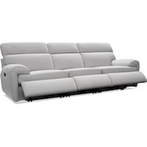 aero gray power reclining sofa   