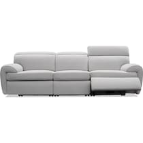 aero gray power reclining sofa   