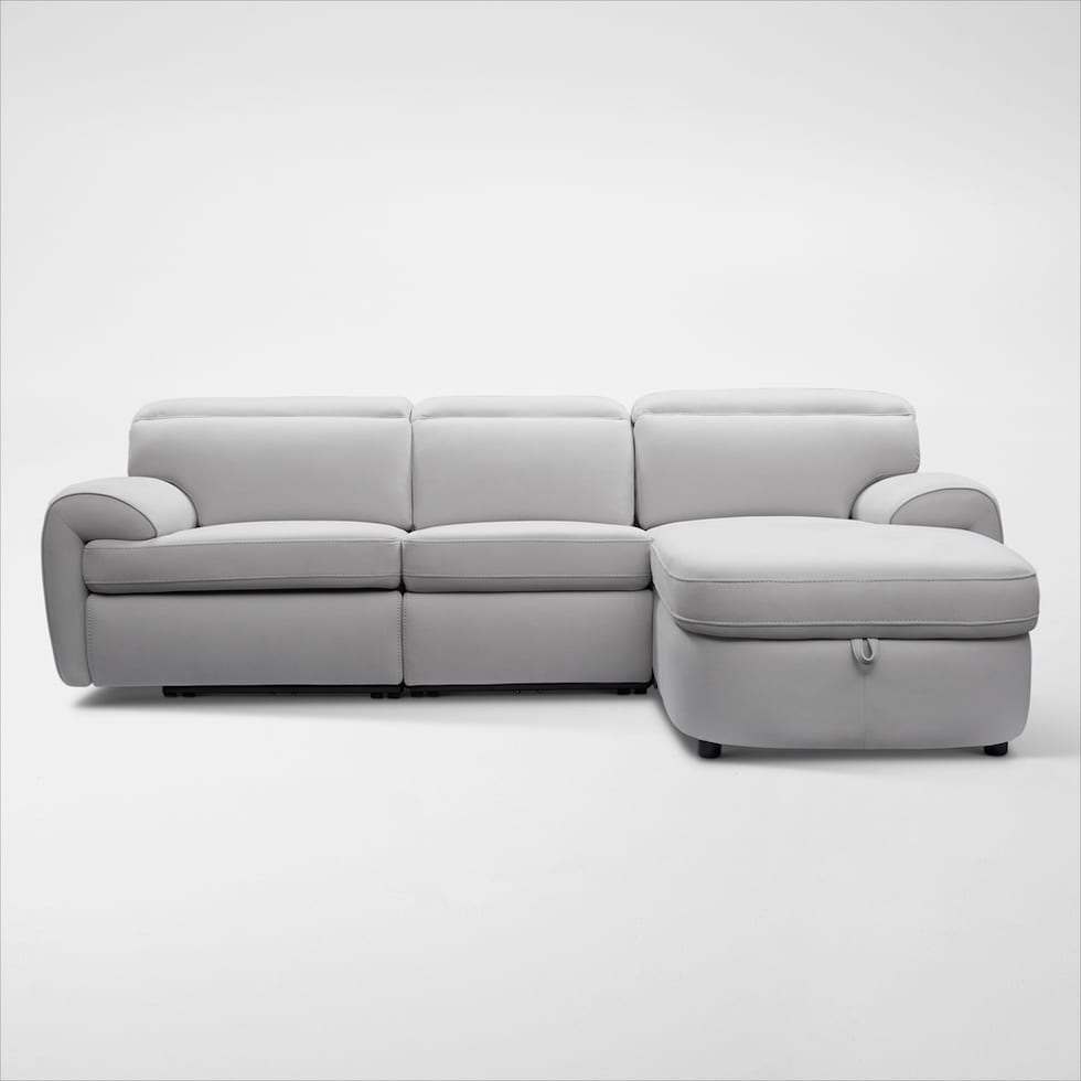 aero gray sectional   