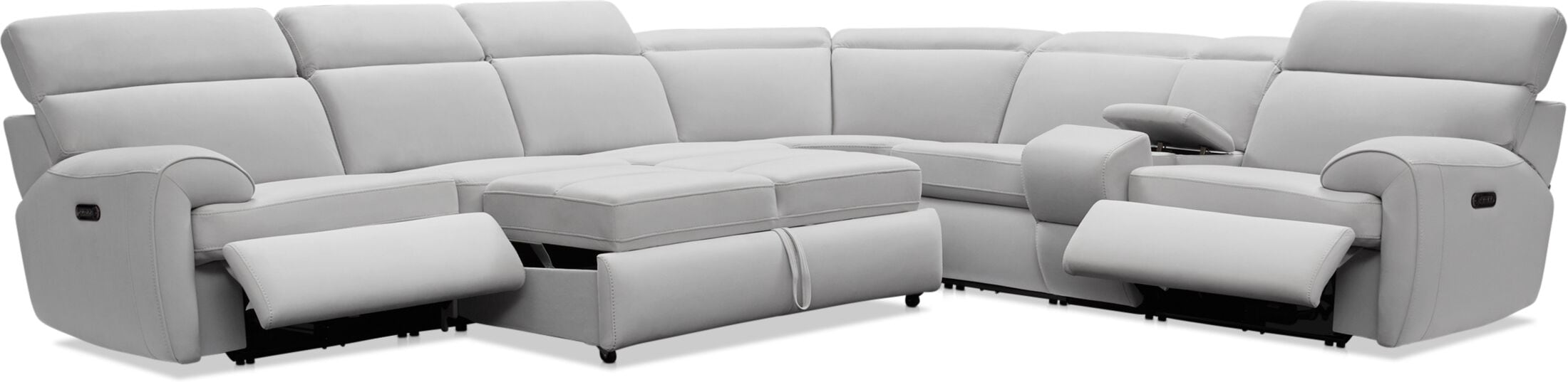 Sectional with pull out deals bed and recliners