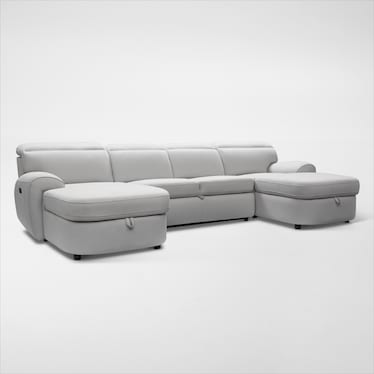 Aero 3-Piece Dual-Power Sleeper Media Sectional with 2 Chaises