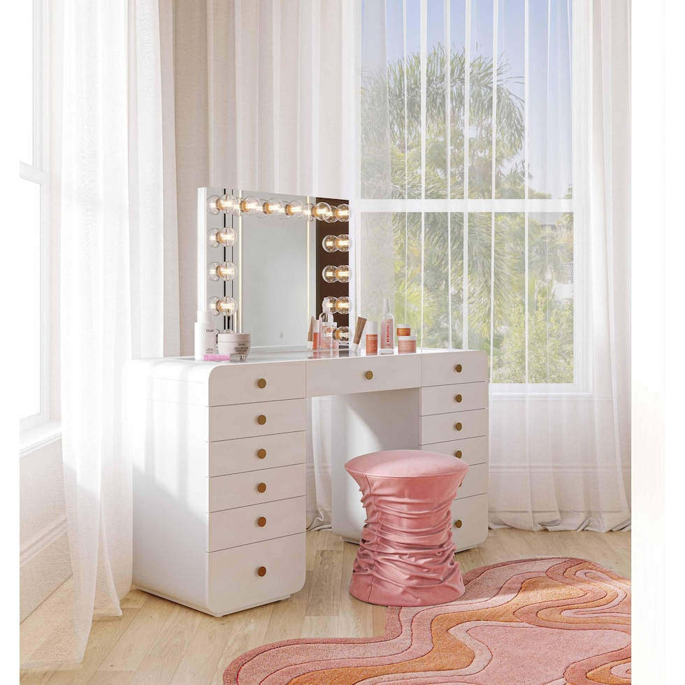 agatha white desk   