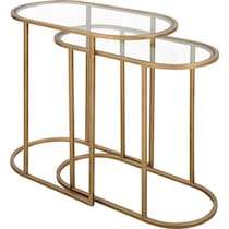 ahmir antique brass end table   