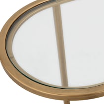 ahmir antique brass end table   