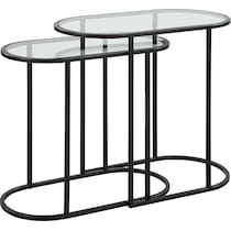 ahmir matte black end table   