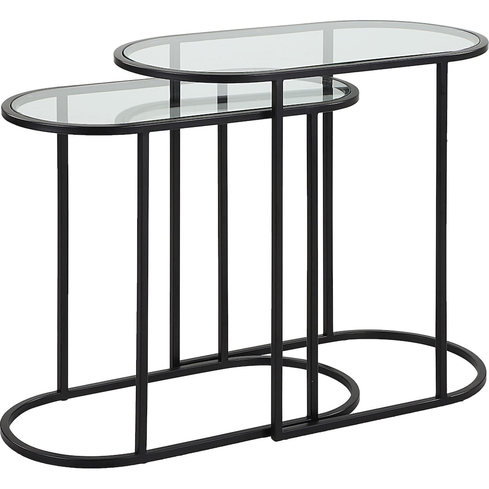 ahmir matte black end table   