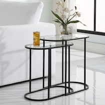 ahmir matte black end table   