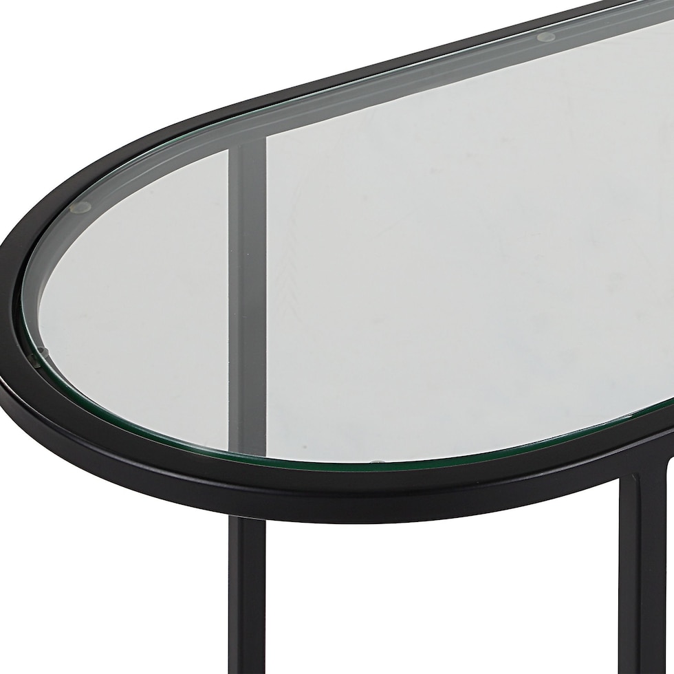 ahmir matte black end table   