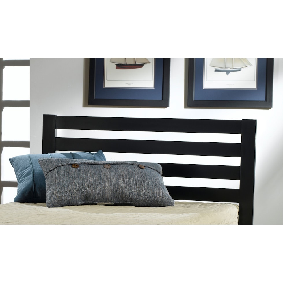 aiden black twin bed   